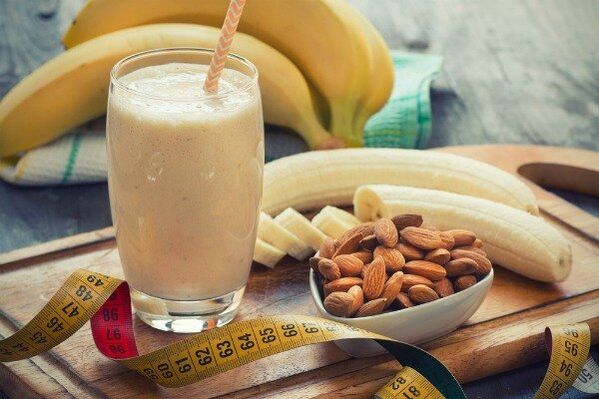 Enbulsion de banane et d'amandes